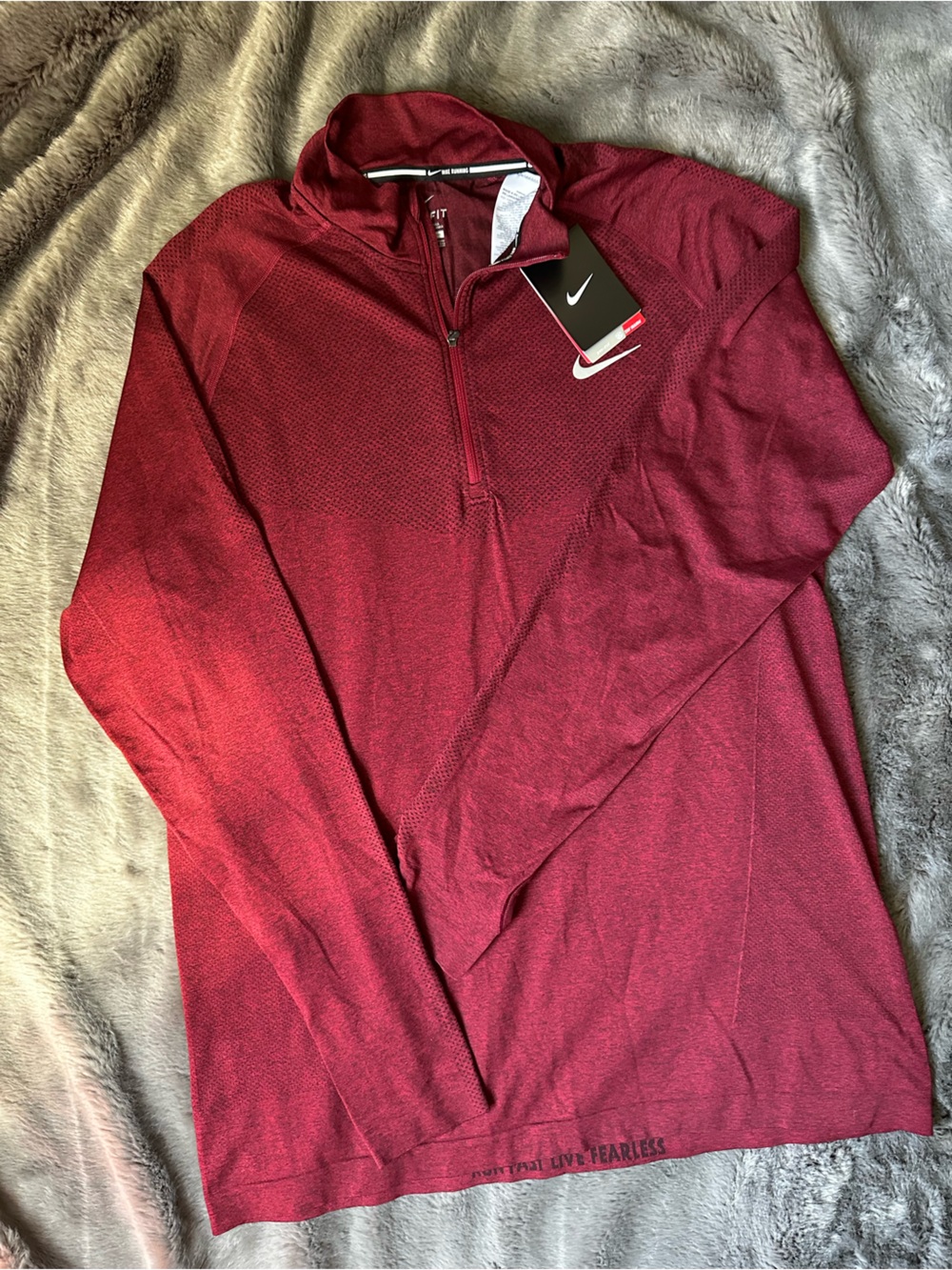 Nike Men’s Burgundy Quarter-Zip Performance Pullover